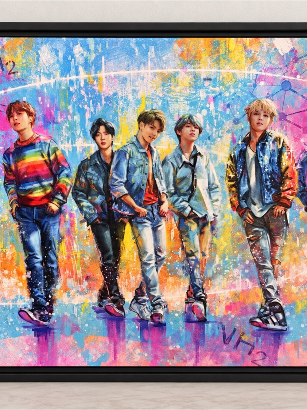 BTS DNA Andrea C. White Canvas 12/50 Sideshow HYBE Limited Edition Framed
